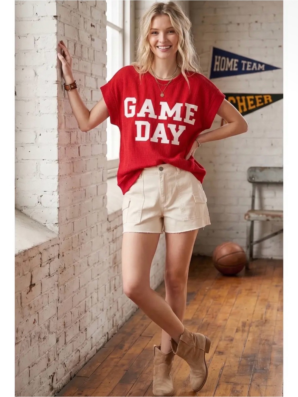 Friday Night Lights Game Day Top – Red - Picture 4 of 7